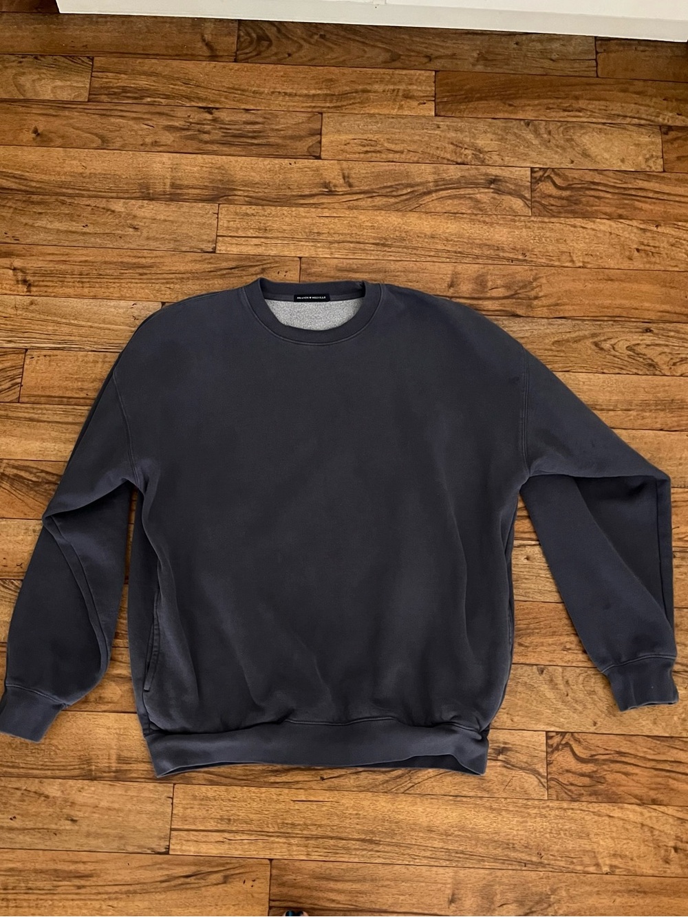 Brandy Melville Oversized Crewneck Sweatshirt Faded Navy Blue OS